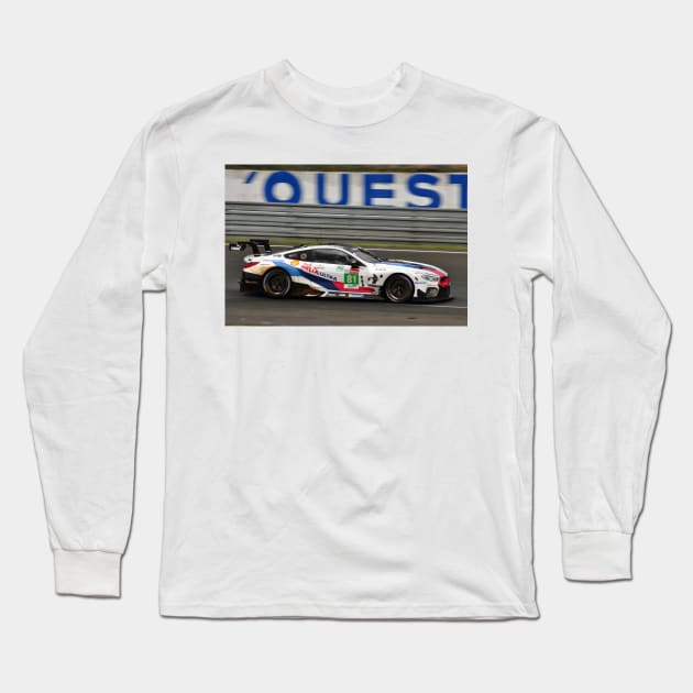 BMW M8 GTE 24 Hours of Le Mans 2018 Long Sleeve T-Shirt by Andy Evans Photos